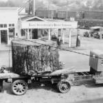 A section of a fir log cut by English Lumber Co. in 1928 near Lake Cavanaugh and hauled to Stanwood. It was later moved to the front of the D.O. Pearson House. A new oral histories project in Stanwood and Camano Island aims to collect memories and chronicle how times have changed. (Stanwood Area Historical Society)