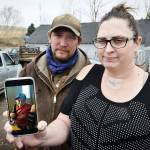 Scott Hinkle and Sara Hebard, both of Pilot Rock, Oregon, lost their son, Liam Flanagan, 8, pictured in the cellphone photo, Saturday, after an eight-day battle with a flesh-eating bacteria. (E.J. Harris / East Oregonian)