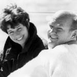 Warren Miller and his wife, Laurie Miller, date unknown. (Warren Miller Co. via AP)