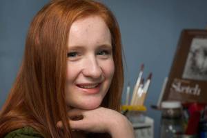 Abigail Dahl, a homeschool student from Everett, is a talented artist with plans to pursue a career in animation. (Kevin Clark / The Daily Herald)