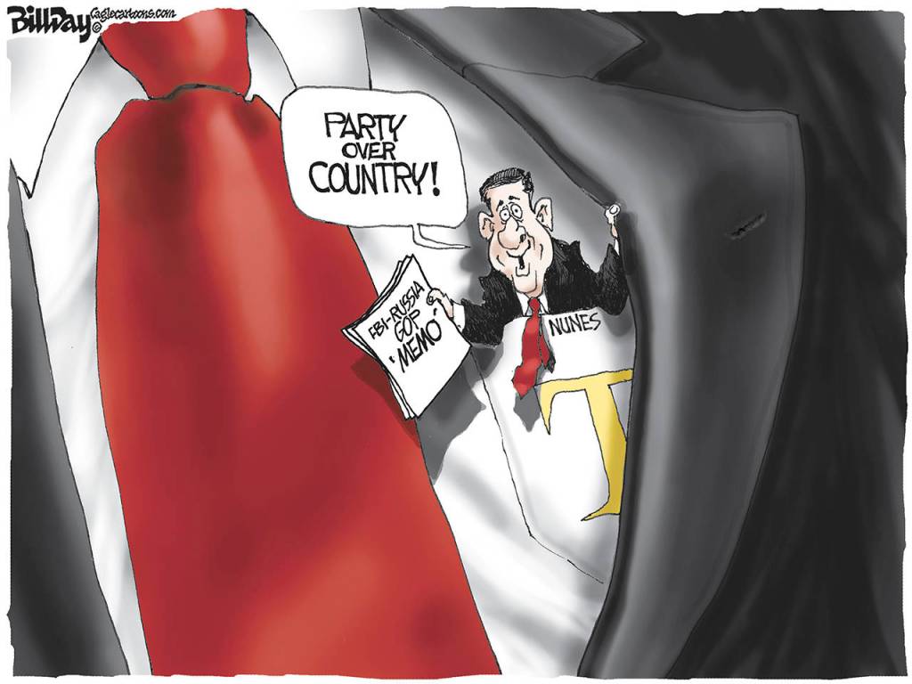 Editorial cartoons for Monday, Feb. 5