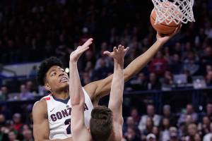 Hachimura leads No. 14-ranked Gonzaga over BYU 68-60