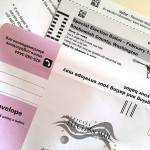 The mail-in ballot voters received in Everett, which is one of 13 Snohomish County school districts with levies at stake in Tuesdays election. (Sue Misao / The Herald)