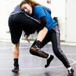 Kamiak senior Ally de la Cruz practices in Mukilteo. (Ian Terry / The Herald)