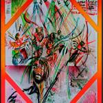 Crocodile by mixed-media artist Dennis Hacker is on display in the Citrine Health Gallery in Everett.