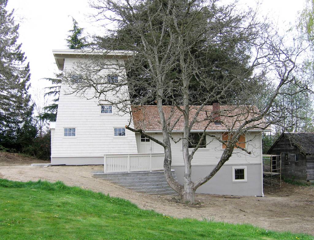 The water tower at Heritage Park in Lynnwood is expected to be renovated after a recent donation, returning to its original state which included a water tank. (City of Lynnwood)