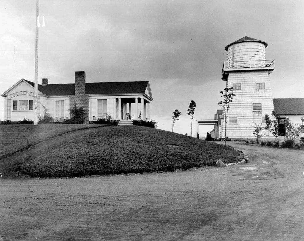 The water tower at Heritage Park in Lynnwood is expected to be renovated after a recent donation, returning to its original state which included a water tank. (City of Lynnwood)
