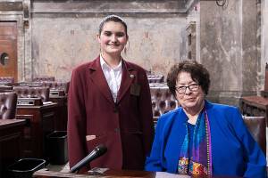 Eighth-grader serves in Olympia