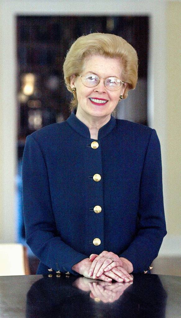 A 2002 portrait of Helen Jackson, wife of the late Sen. Henry M. Jackson, for her involvement in the Everett community. (Herald File / Michael OLeary)