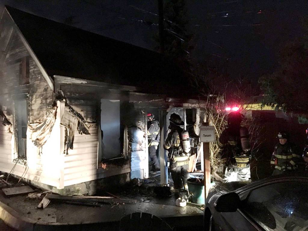 Everett firefighters are investigating a fatal blaze that happened Wednesday night in the 2500 block of Lombard Avenue. (Everett Fire Department)
