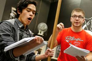 Practice makes perfect parody for Kamiak’s ‘Spamalot’ cast