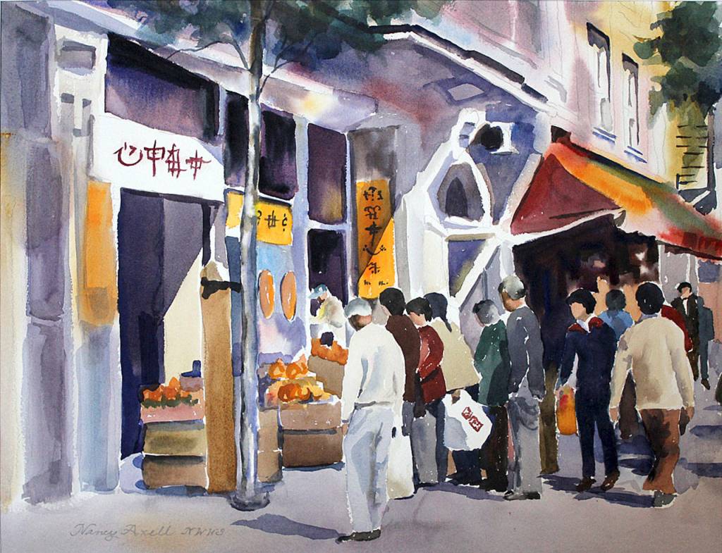Morning Market, by Nancy Axell.
