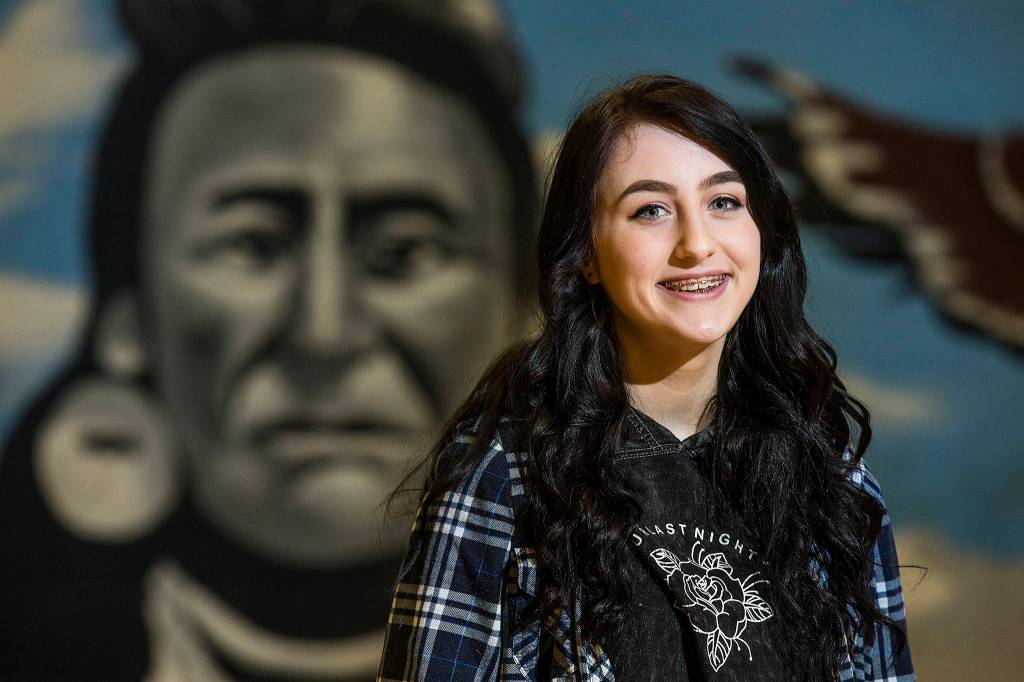 Heritage High School senior Kimberly Smoley is a cheerleader, plays volleyball and is on ASB. (Andy Bronson / The Herald)