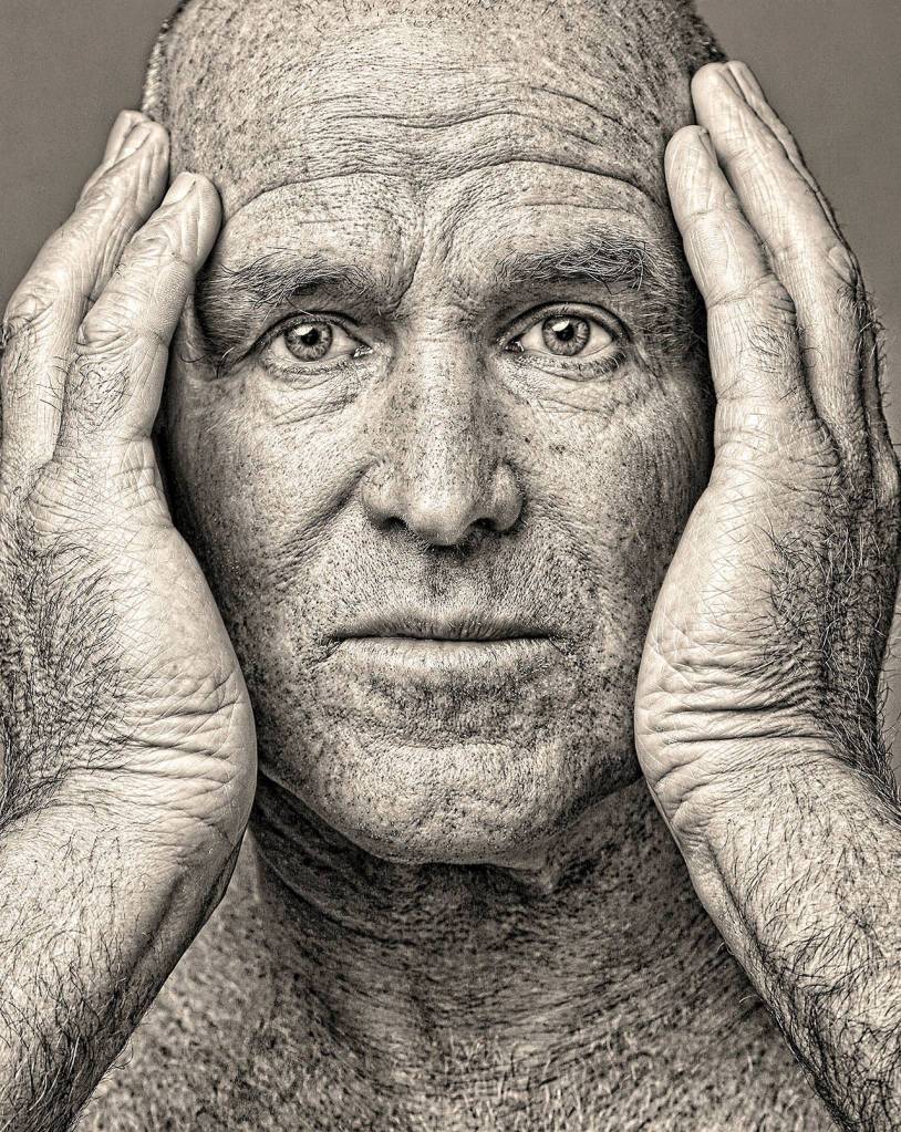 Wayne Rutledge was awarded second place in the two-dimensional category for his black and white photo portrait of Jim.