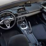 The 2018 Mazda MX-5 Miata interior has seating for two. The soft top of the Club convertible model is operated manually. (Manufacturer photo)