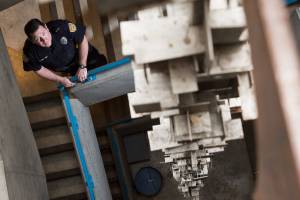 What to do with an Everett sculpture hidden in a stairwell?