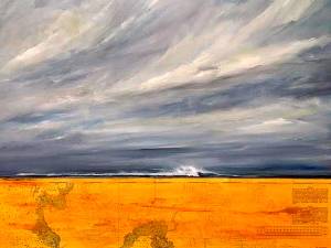 Pat Smiths Sounds of the Surf 1 is part of the 21st Juried Art Show at Everetts Schack Art Center. The show runs through April 14.