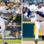 Left: Seattle Mariners Raul Ibanez watches his second home run of the night against the Baltimore Orioles during the seventh inning of a 2007 baseball game in Baltimore. (AP Photo/Gail Burton, file). Right: Seattle Mariners Randy Winn heads for third during the bottom of the fifth inning in a 2003 game against the Angels at Safeco Field in Seattle (Stephanie S. Cordle/Herald file).