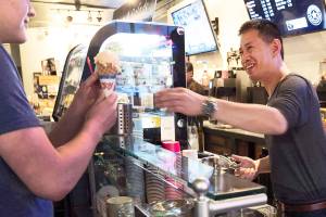 Former TV journalist opens coffee, gelato and wine business