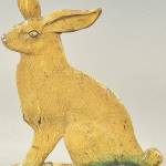 Iron doorstops were made by many cast iron toy makers. This rabbit doorstop was made in Connecticut. Bertoia Auctions sold it for the high price of $5,400. (Cowles Syndicate Inc.)