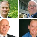 Top row: Mike Pattison (left) and James Young. Bottom row: J. Lennox Scott (left) and Todd Britsch.