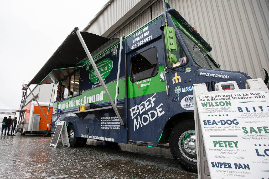 Big Dogs food truck was a Mack Tools truck in its former life. (Ian Terry / The Herald)