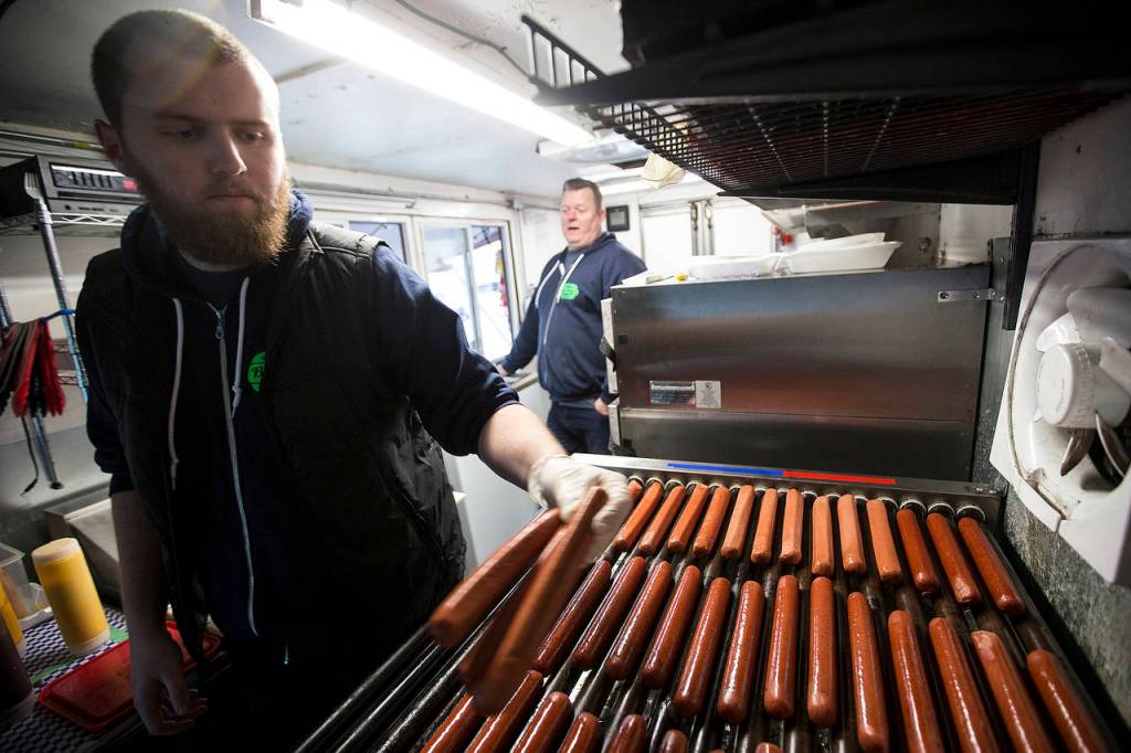 The Dixons can fire 51 dogs at a time. (Ian Terry / The Herald)