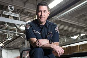 Monroe firefighter re-enlists with family, friends’ support