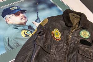 John Taylors jacket was found at an antiques store in Oregon. The person who found it happened to know a volunteer of the Snohomish County Search & Rescue team, and the jacket was returned to Taylors Landing. (Kevin Clark / The Daily Herald)