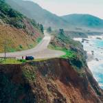 This March 28 aerial image shows the pullout where the SUV of Jennifer and Sarah Hart was recovered off the off Pacific Coast Highway 1, near Westport, California. (Alameda County Sheriffs Office via AP, File)