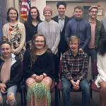 Kiwanis Club of Snohomish Students of the Quarter. Seated from left: Katelyn McCallum, Adeline Rogers, Lane Flatum, Colette Wilson. Standing from left: Breaonna Brask, Savanna Bruno, Emma Lande, Javon Hinton, Tyler Larson, Noah Stone, Daniel Almstead, Gunnar Sturlaugson. Not pictured: Maggie Shideler, Enrique Vargas. (Contributed photo)
