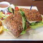 The garden sub is one of several vegetarian plates offered at the Wild Rose Bistro in Arlington. It came with a house salad. (Sharon Salyer/The Herald)