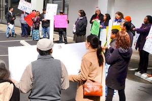 Demonstrators: Stop giving immigrants’ info to ICE