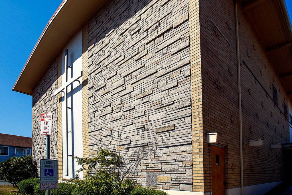 Spirit of Grace United Methodist Church, at 3530 Colby Ave., was taken down to basement levels this week. When the site is ready, construction will begin for a new Cocoon House complex. (Dan Bates / The Herald)