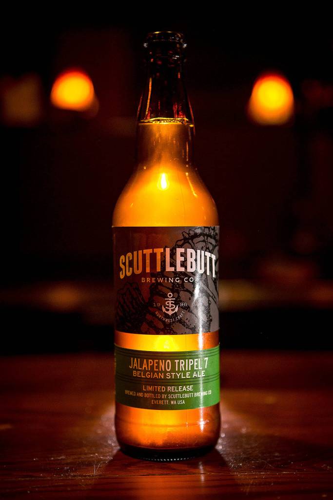 Ultimate Spicy Beer: Jalapeno Tripel 7, Scuttlebutt Brewery. (Ian Terry / The Herald)