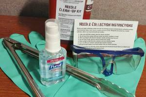 More needle cleanup and disposal kits available to residents