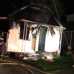 A vacant house in Everett was damaged by fire in the early morning Monday, April 23. (Everett Fire Department)