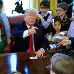Trump gives Oval Office tour to White House reporters’ kids