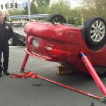 A crash involving at least six cars shut down Alderwood Parkway on Monday, according to Lynnwood police. (Lynnwood Police Department)