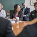U.S. Sen. Maria Cantwell hosted a round table Tuesday with county officials to discuss the opioid crisis. (Lizz Giordano / The Daily Herald)