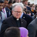 The Rev. Patrick Conroy, chaplain of the House of Representatives, delivers an interfaith message on the steps of the Capitol in Washington, D.C., June 13, 2016, for the victims of the mass shooting at an LGBT nightclub in Orlando, Florida. Conroy, a Roman Catholic priest from the Jesuit order, has been forced out after seven years by House Speaker Paul Ryan after complaints by some lawmakers claimed he was too political. (J. Scott Applewhite/Associated Press file photo)