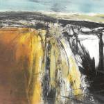 Chasm, a monotype by Kris Ekstrand, is exhibited through May 27 at the Smith & Vallee Gallery in Edison.