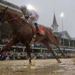 Justify wins sloppy Kentucky Derby, Baffert earns 5th title