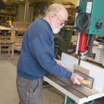 Woodworker Russ Riddle in his shop on Camano Island. He will be featured on the Camano Island Studio Tour, which kicks off Friday. (Andy Bronson / The Herald)
