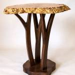 Entry table by woodworker Russ Riddle. (Andy Bronson / The Herald)