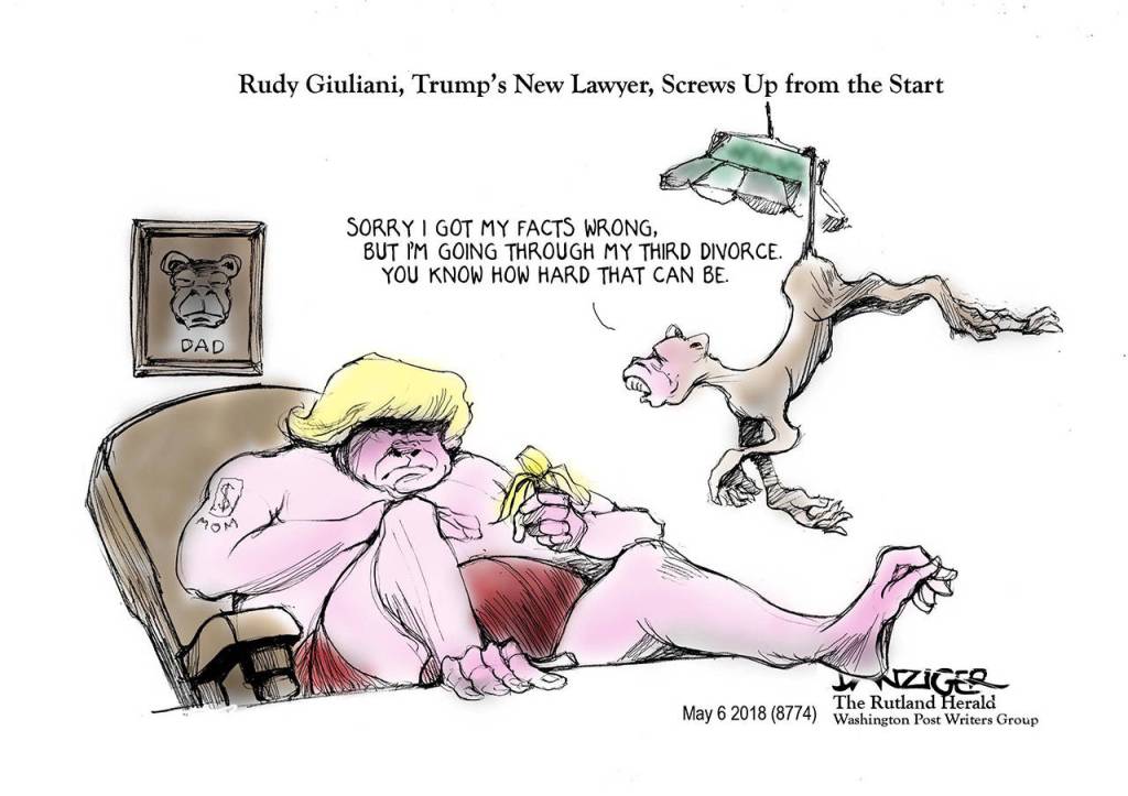 Editorial cartoons for Tuesday, May 8