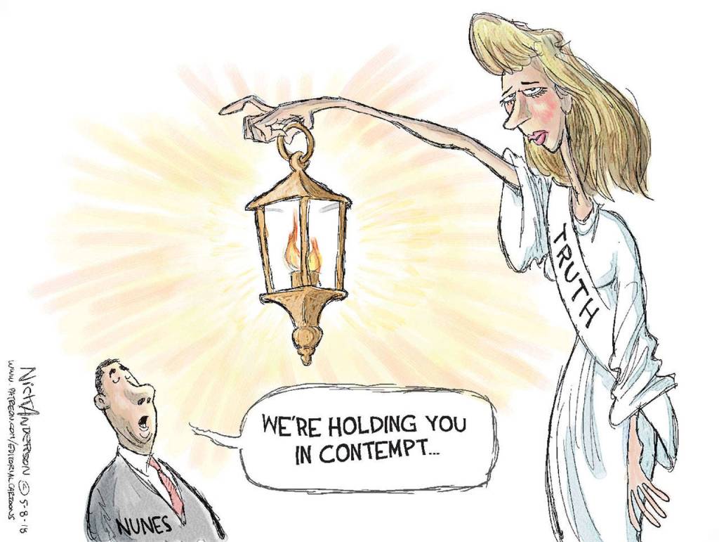 Editorial cartoons for Wednesday, May 9