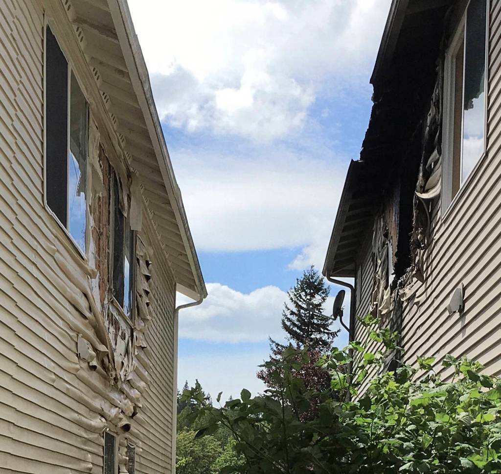 One man received minor injuries trying to put out a fire Wednesday afternoon at his home in Bothell. (Snohomish County Fire)