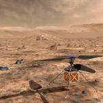 This artists rendering shows the Mars Helicopter, which will attempt to become the first craft to take flight on another planet. (NASA)
