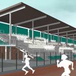 Granite Falls School District                                An artists conception of the new grandstand at Granite Falls High School. The grandstand is scheduled to be ready for use this fall.